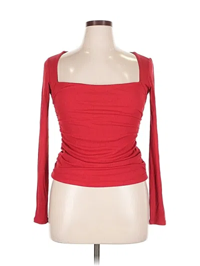 Pre-owned Elodie Tube Top Red Strapless Neckline Tops
