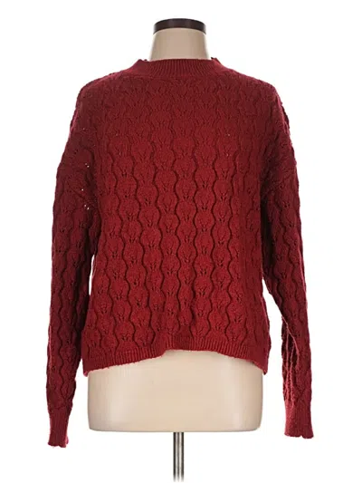 Pre-owned Elodie Turtleneck Sweater In Burgundy