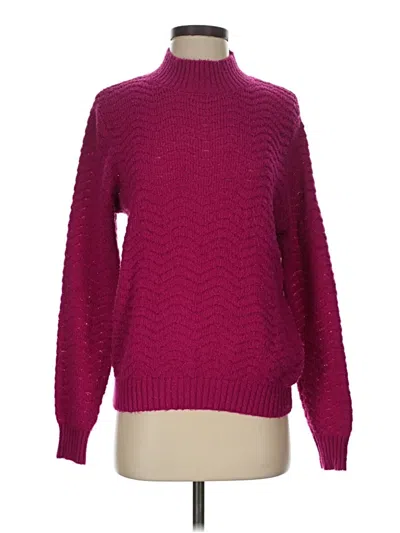 Pre-owned Elodie Turtleneck Sweater In Burgundy