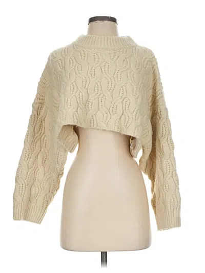 Pre-owned Elodie Turtleneck Sweater In Ivory