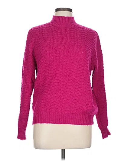 Pre-owned Elodie Turtleneck Sweater In Pink