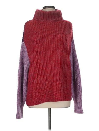 Pre-owned Elodie Turtleneck Sweater In Red