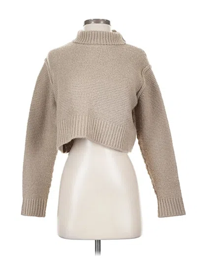 Pre-owned Elodie Turtleneck Sweater In Tan