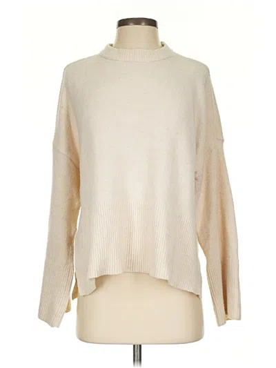 Pre-owned Elodie Turtleneck Sweater In White