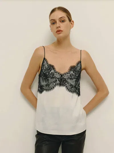 Elodie Valentino Satin Camisole In Off White
