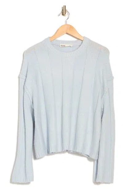 Elodie Wide Rib Sweater In Baby Blue