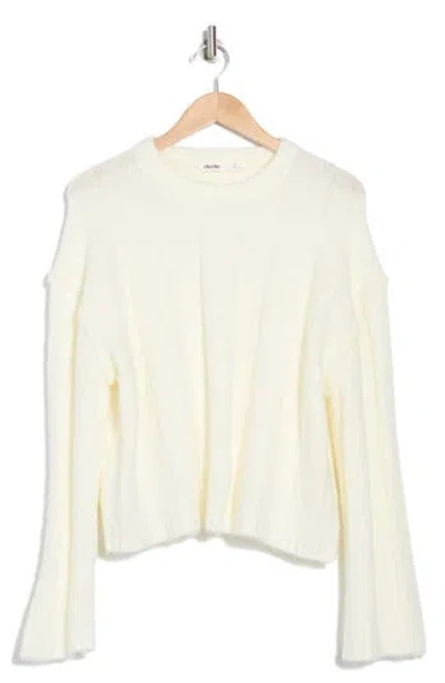 Elodie Wide Rib Sweater In Ivory