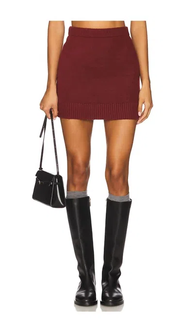Elodie Women 's Sana Sweater Mini Skirt In Red In Brown
