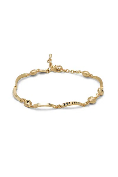 Eloise Jewelry Arch Bracelet Water Element Sapphires In Gold/blue Sapphire