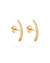 Eloise Jewelry Crescent Moon Earrings With Gemstone In Gold