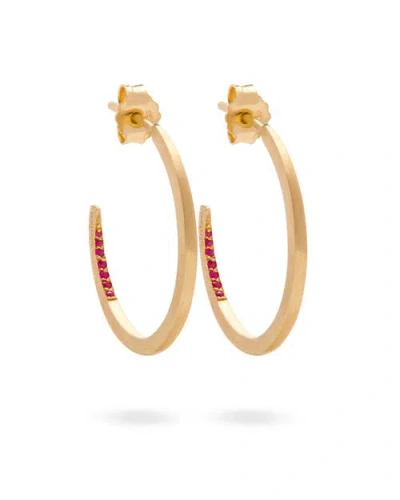 ELOISE JEWELRY ELOISE JEWELRY CRESCENT MOON HOOPS SAPPHIRE NATURAL. HANDMADE