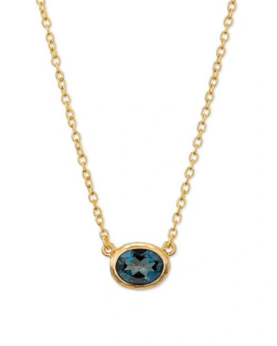 Eloise Jewelry Ellipse Necklace  With Gemstone In Gold