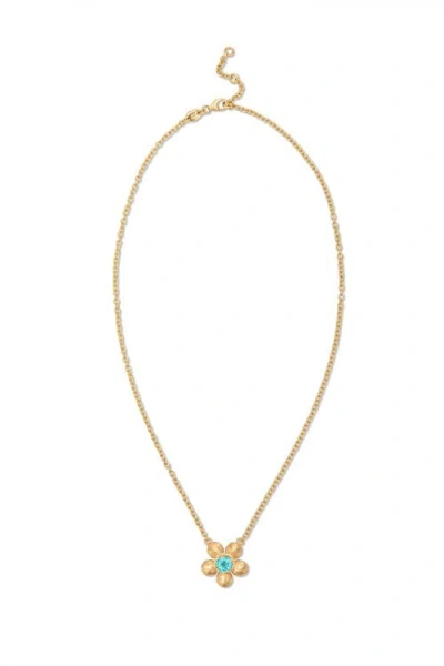 Eloise Jewelry Flore Necklace Apatite In Gold/blue Apatite