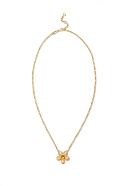 Eloise Jewelry Flore Necklace Madeira Quartz In Gold/madeira Quartz
