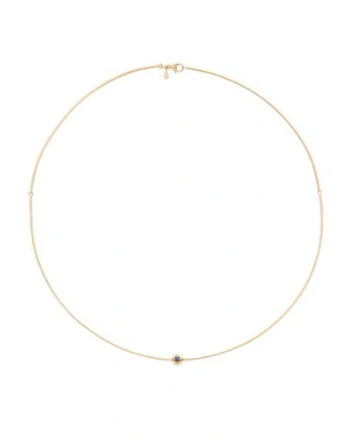 ELOISE JEWELRY ELOISE JEWELRY MOON NECKLACE  WITH GEMSTONE