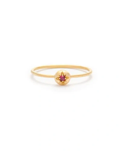 ELOISE JEWELRY ELOISE JEWELRY MOON RING  WITH GEMSTONE