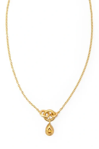 Eloise Jewelry Voyage Necklace Light Chain With Drop Charm Madeira Quartz. Handmade In Purple