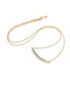 Eloise Jewelry Women's Blue Crescent Moon Necklace Sapphire In Blue