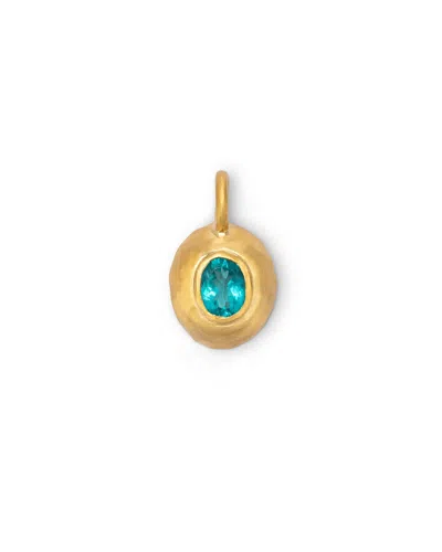 Eloise Jewelry Women's Blue Milestone Sasso Charm Small Apatite