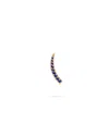 Eloise Jewelry Women's Blue Mini Crescent Moon Single Earring Sapphire In Blue