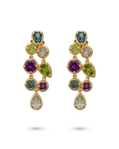 Eloise Jewelry Women's Blue / Purple / Green Odyssey Earrings Pair Multicolor  - Blue - Green - Purple