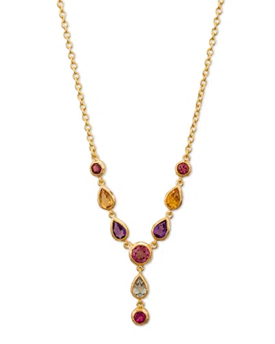 Eloise Jewelry Women's Drop Necklace Multicolor Pink - Yellow - Purple