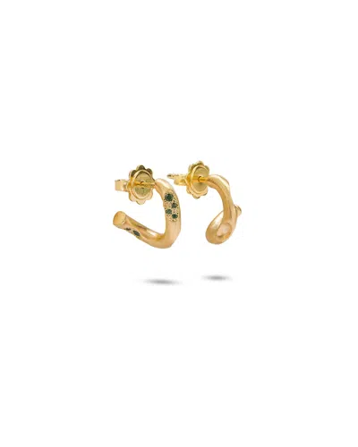 Eloise Jewelry Women's Eden Earrings Green Diamonds