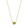Eloise Jewelry Women's Ellipse Necklace Green Peridot