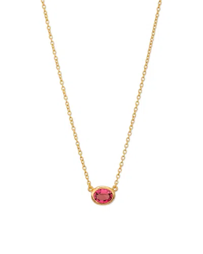 Eloise Jewelry Women's Ellipse Necklace Pink Tourmaline