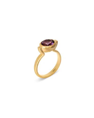 Eloise Jewelry Women's Ellipse Ring Purple Amethyst