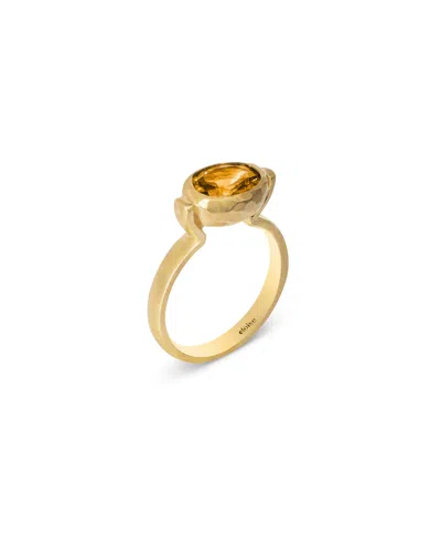 Eloise Jewelry Women's Ellipse Ring Yellow Citrine Quartz