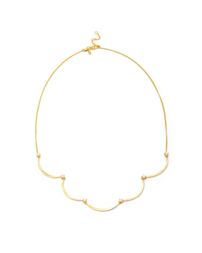 Eloise Jewelry Women's Gold Crescent Moon Chandelier Necklace Diamond