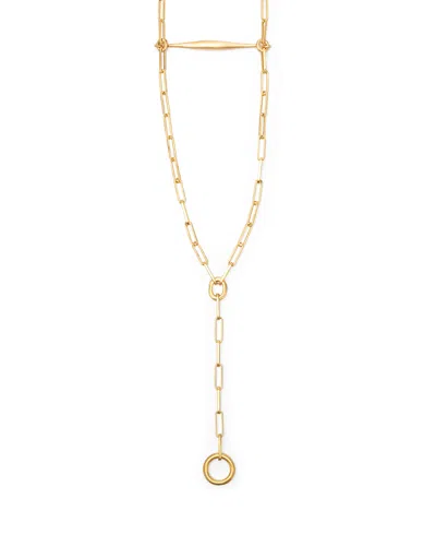 Eloise Jewelry Women's Gold Spindle Necklace Clip Chain