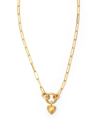 Eloise Jewelry Women's Gold Voyage Necklace Clip Chain With Heart Charm