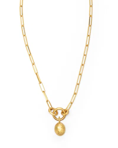Eloise Jewelry Women's Gold Voyage Necklace Clip Chain With Sasso Charm