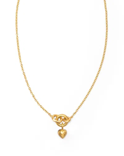 Eloise Jewelry Women's Gold Voyage Necklace Light Chain With Heart Charm