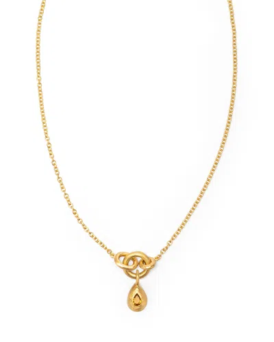 Eloise Jewelry Women's Gold / Yellow Voyage Necklace Light Chain With Drop Charm Madeira Quartz