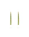 Eloise Jewelry Women's Green Crescent Moon Earrings Long Emerald In Green
