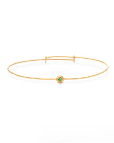 Eloise Jewelry Women's Green Moon Bracelet Emerald