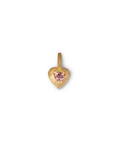 Eloise Jewelry Women's Milestone Heart Charm Small Pink Tourmaline