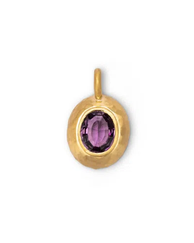 Eloise Jewelry Women's Milestone Sasso Charm Large Purple Amethyst