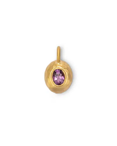 Eloise Jewelry Women's Milestone Sasso Charm Small Purple Amethyst