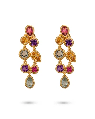 Eloise Jewelry Women's Odyssey Earrings Pair Multicolor - Pink - Yellow - Purple