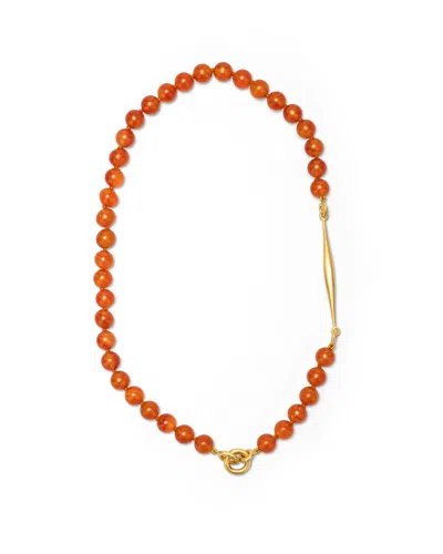 Eloise Jewelry Women's Orange / Yellow Venture Necklace With Spindle Carnelian In Multi