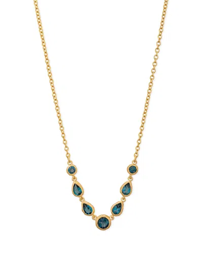 Eloise Jewelry Women's Wanderlust Necklace Deep Blue Topaz