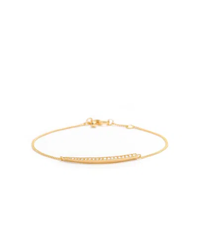 Eloise Jewelry Women's White Crescent Moon Bracelet Diamond