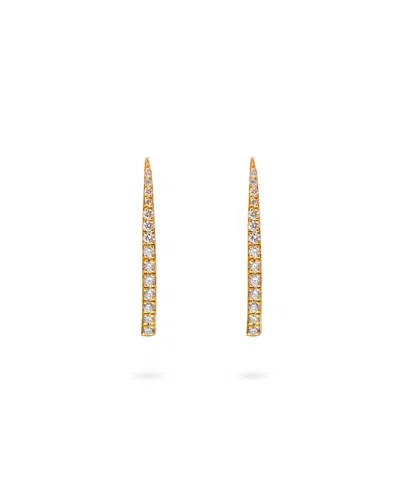 Eloise Jewelry Women's White Crescent Moon Earrings Long Diamond