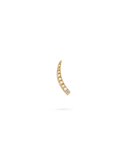 Eloise Jewelry Women's White Mini Crescent Moon Single Earring Diamond