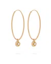 Eloise Jewelry Women's White Moon Hoops Diamond In White