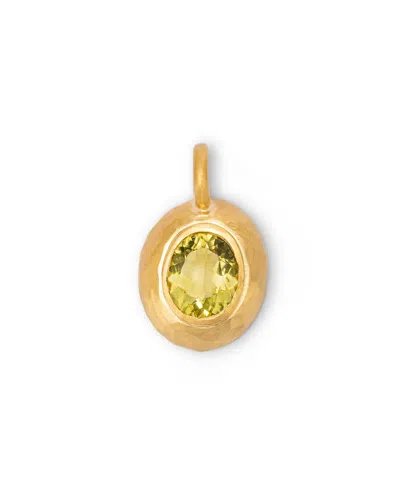 Eloise Jewelry Women's Yellow Milestone Sasso Charm Large Lemon Quartz